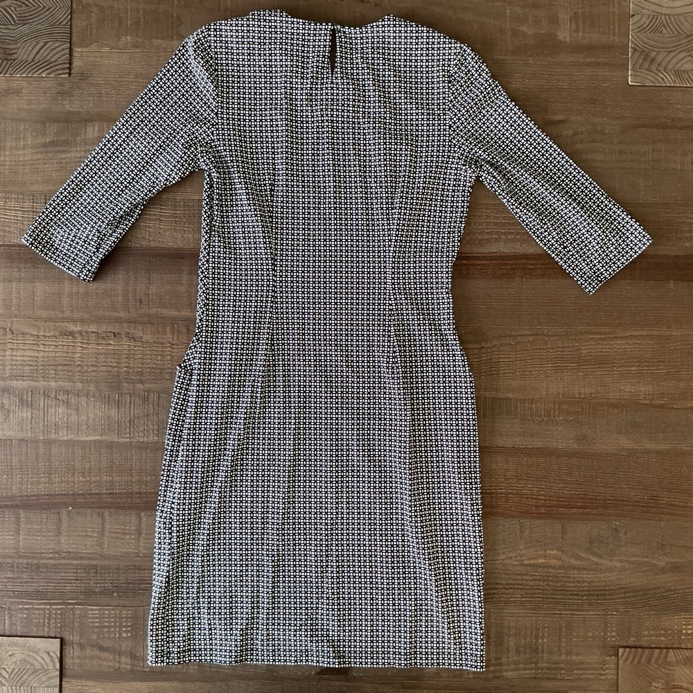 J. McLaughlin Black White Catalina Cloth Catalyst Dress Pockets Size Medium - Picture 10 of 10